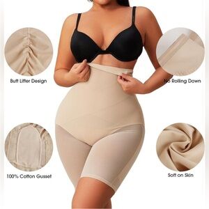Movwin Body Shaper Tummy Control High Waist Bottom Shorts Underwear NWT Nude 4XL